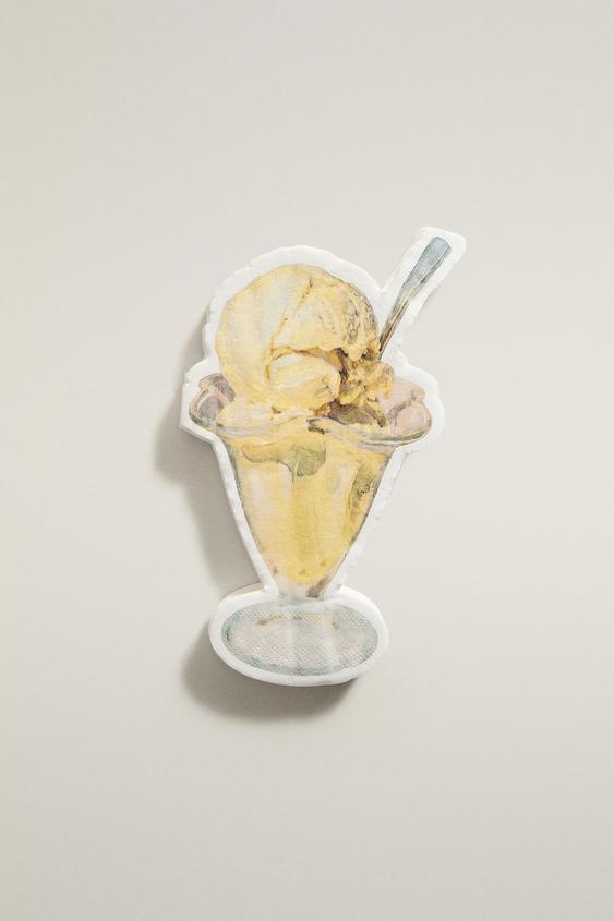 PACK OF ICE CREAM CUP PAPER NAPKINS (PACK OF 20) - Yellow by Zara - Image 0