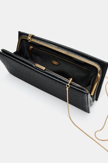 POCHETTE ALLONGÉE EN RELIEF - Noir de Zara - Image 5