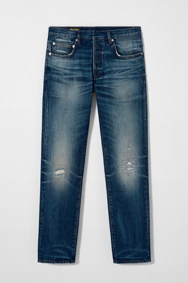 RIPPED SLIM FIT JEANS BOBBY GILLESPIE X ZARA - Blue by Zara