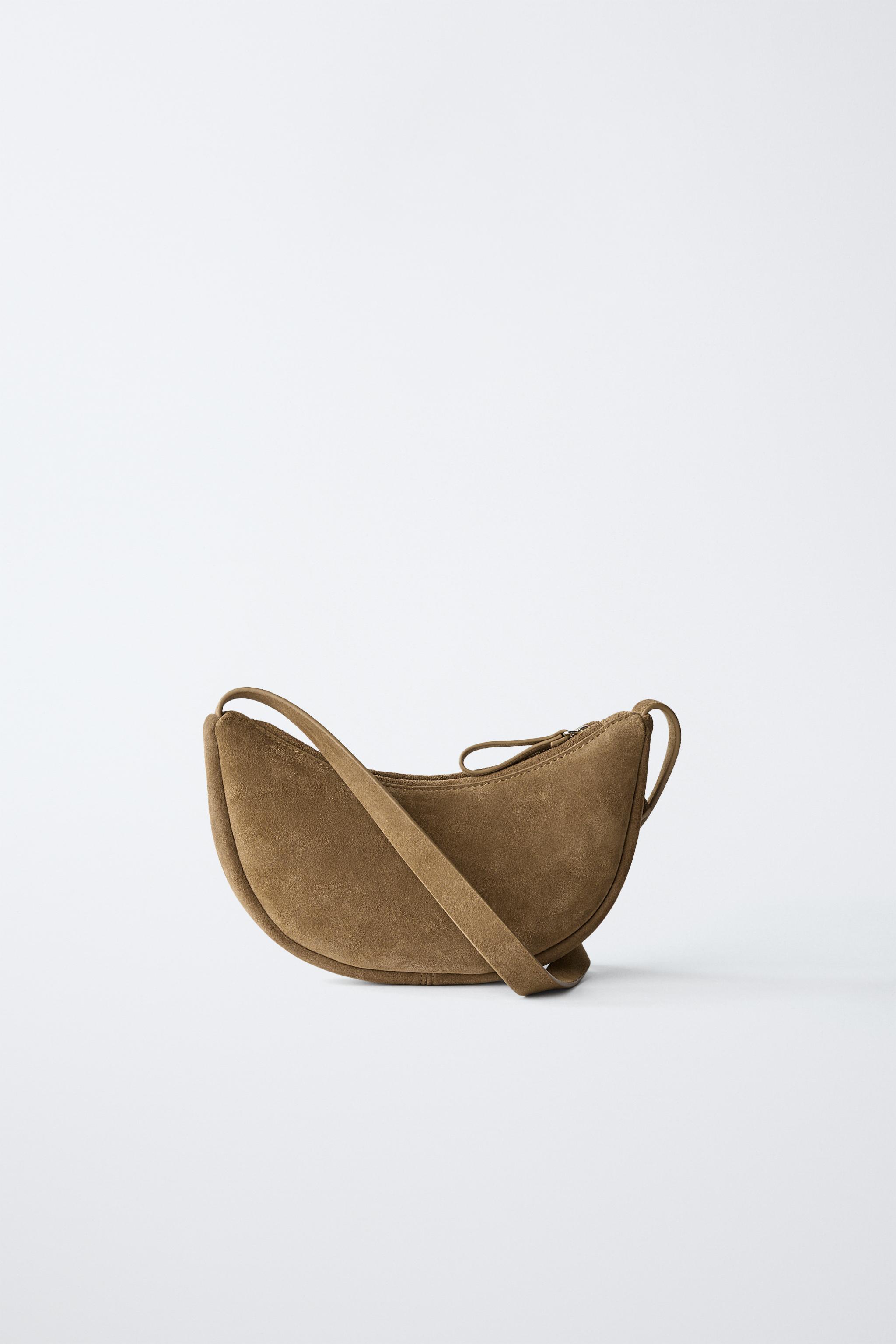 STUDDED SUEDE BAG - Brown | ZARA United States STUDDED SUEDE BAG - Brown | ZARA United States
