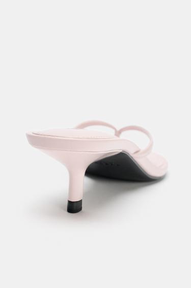 KITTEN-HEEL SANDALS - Pink by Zara - Image 5
