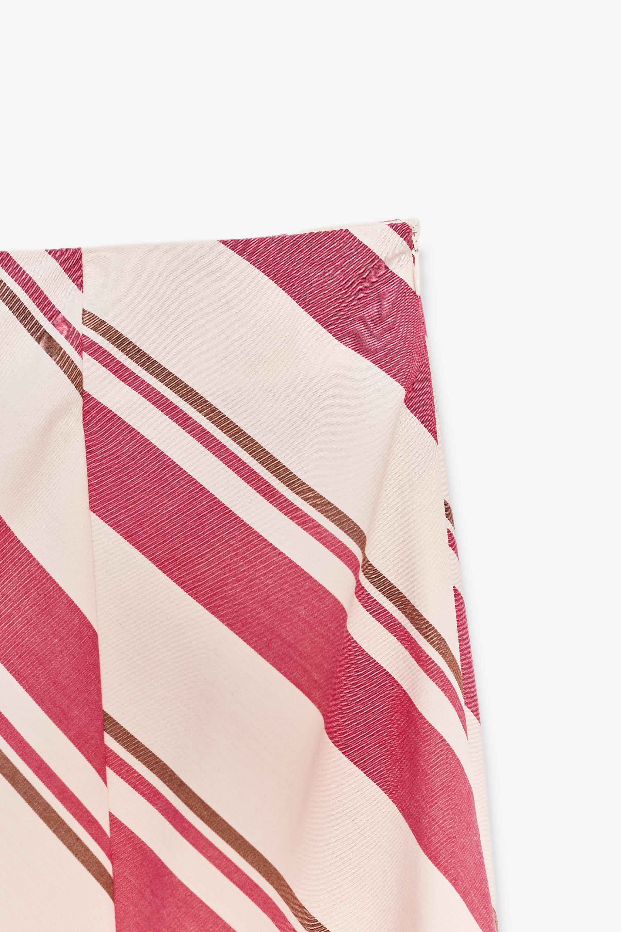 STRIPED ASYMMETRIC SKIRT ZW COLLECTION