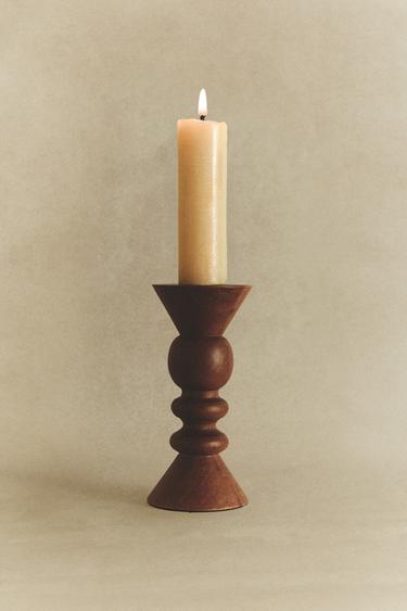 WOOD CANDLESTICK - Brown by Zara - Image 5