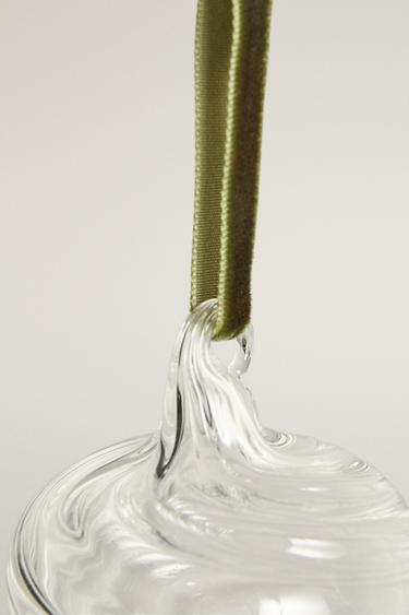 SPIRAL GLASS CHRISTMAS TREE ORNAMENT — Transparent 2