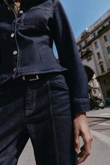 JEAN Z1975 STRAIGHT SLIM TAILLE MOYENNE CEINTURE - Bleu de Zara - Image 5