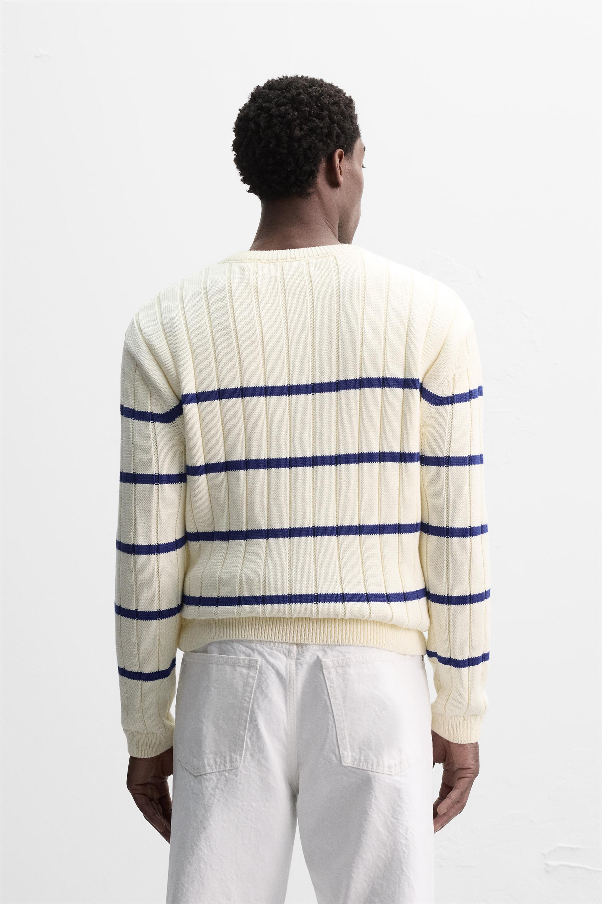 ★ZARA★ STRIPED JACQUARD SWEATER ABSTRACT JACQUARD SWEATER - Green | ZARA Australia