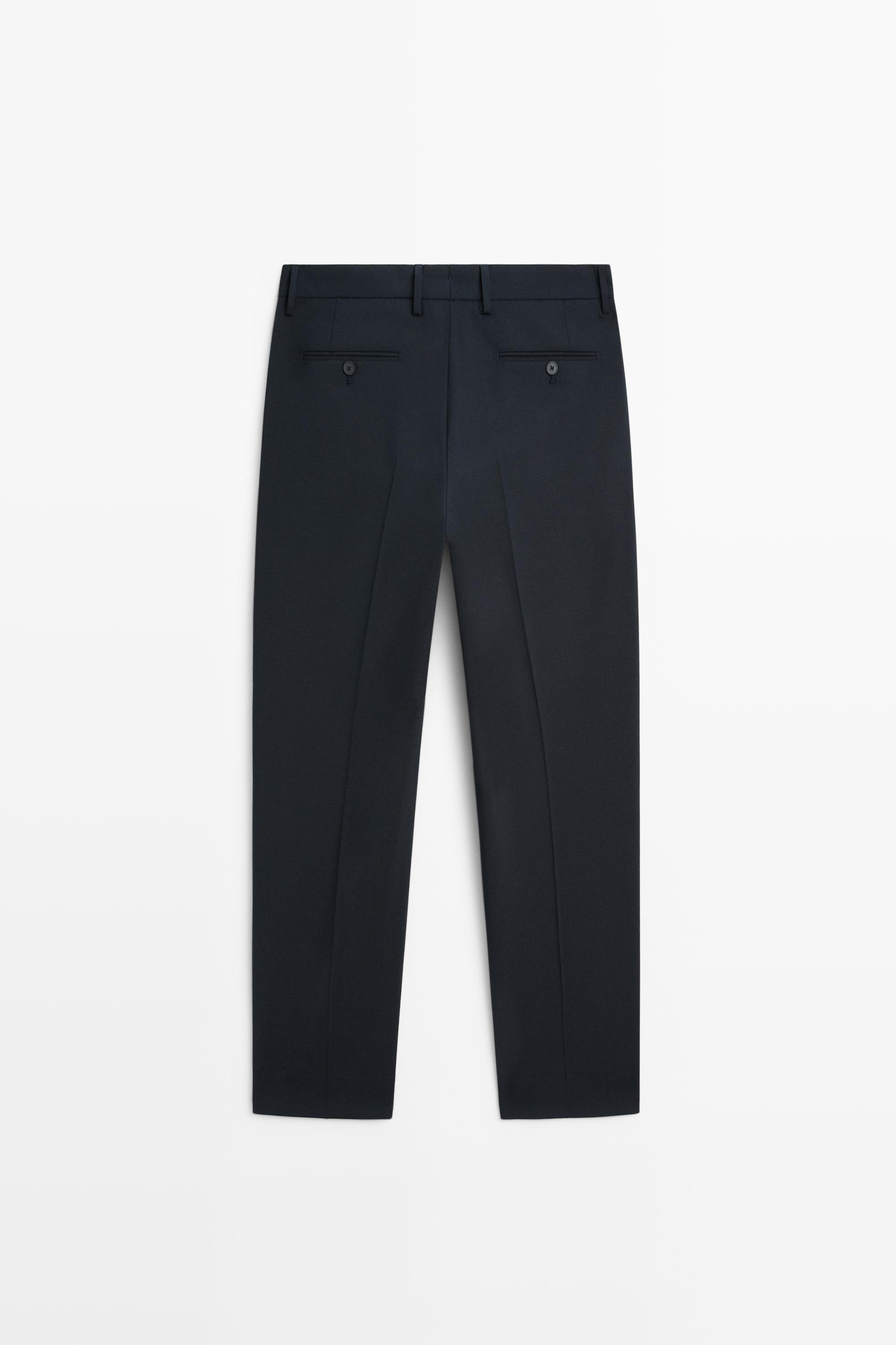 Pantalon de costume en laine mélangée