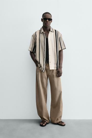 JEANS BALLOON FIT - Tostado de Zara - Imagen 0