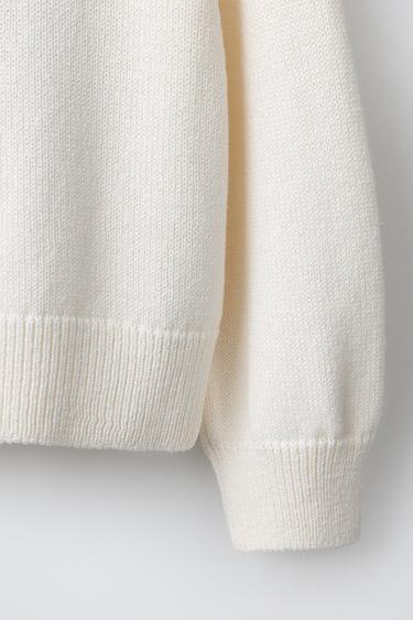 DOG PRINT KNIT JUMPER - Ecru by Zara - Image 3