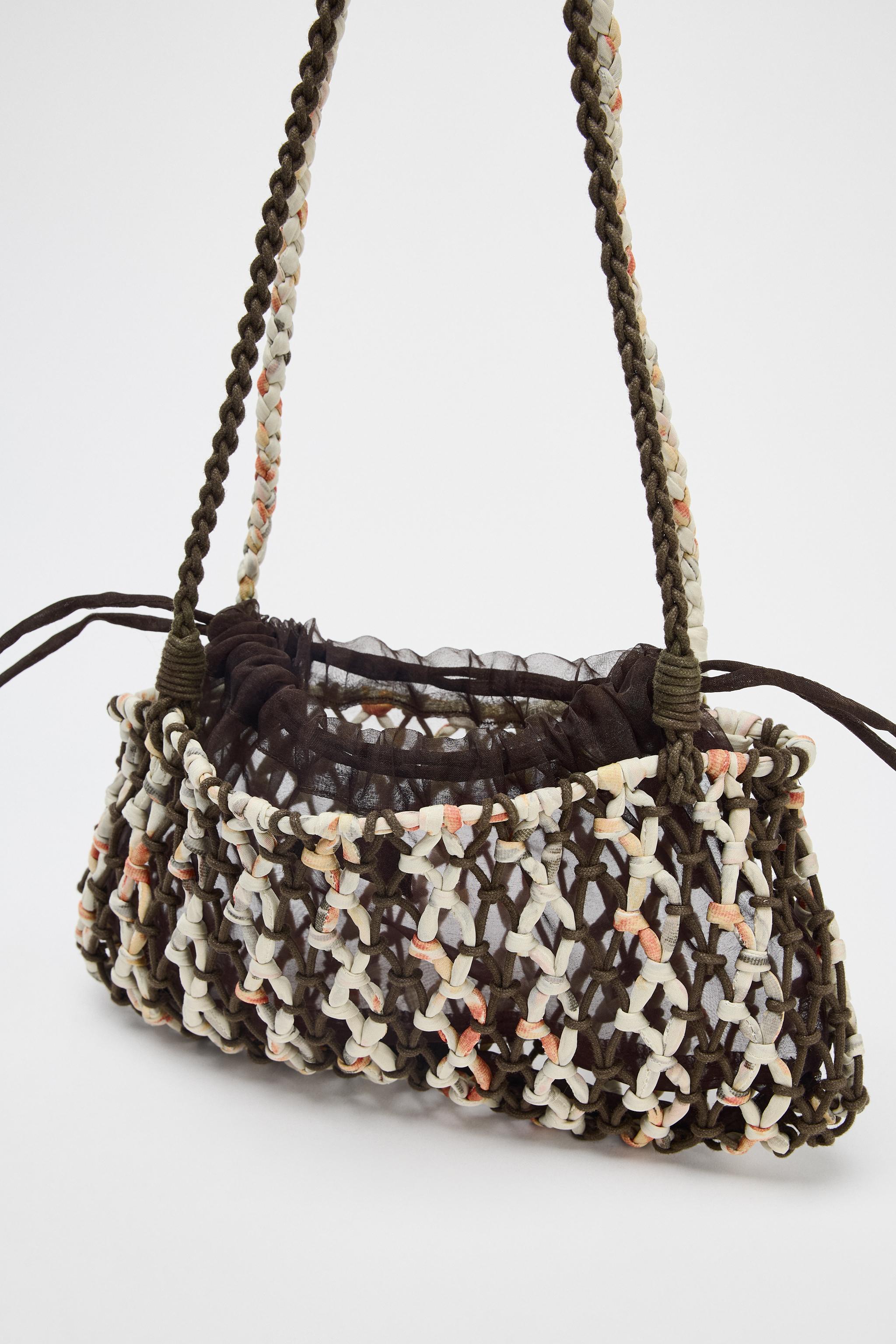 ZARA【NEW】BRAIDED KNIT MINI BAG BRAIDED KNIT MINI BAG - Chocolate | ZARA India