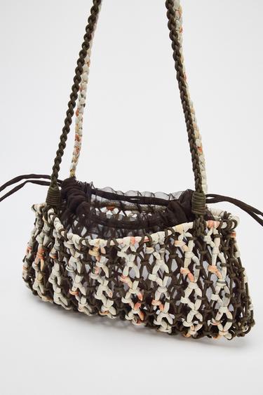 BRAIDED KNIT MINI BAG - Chocolate by Zara - Image 1