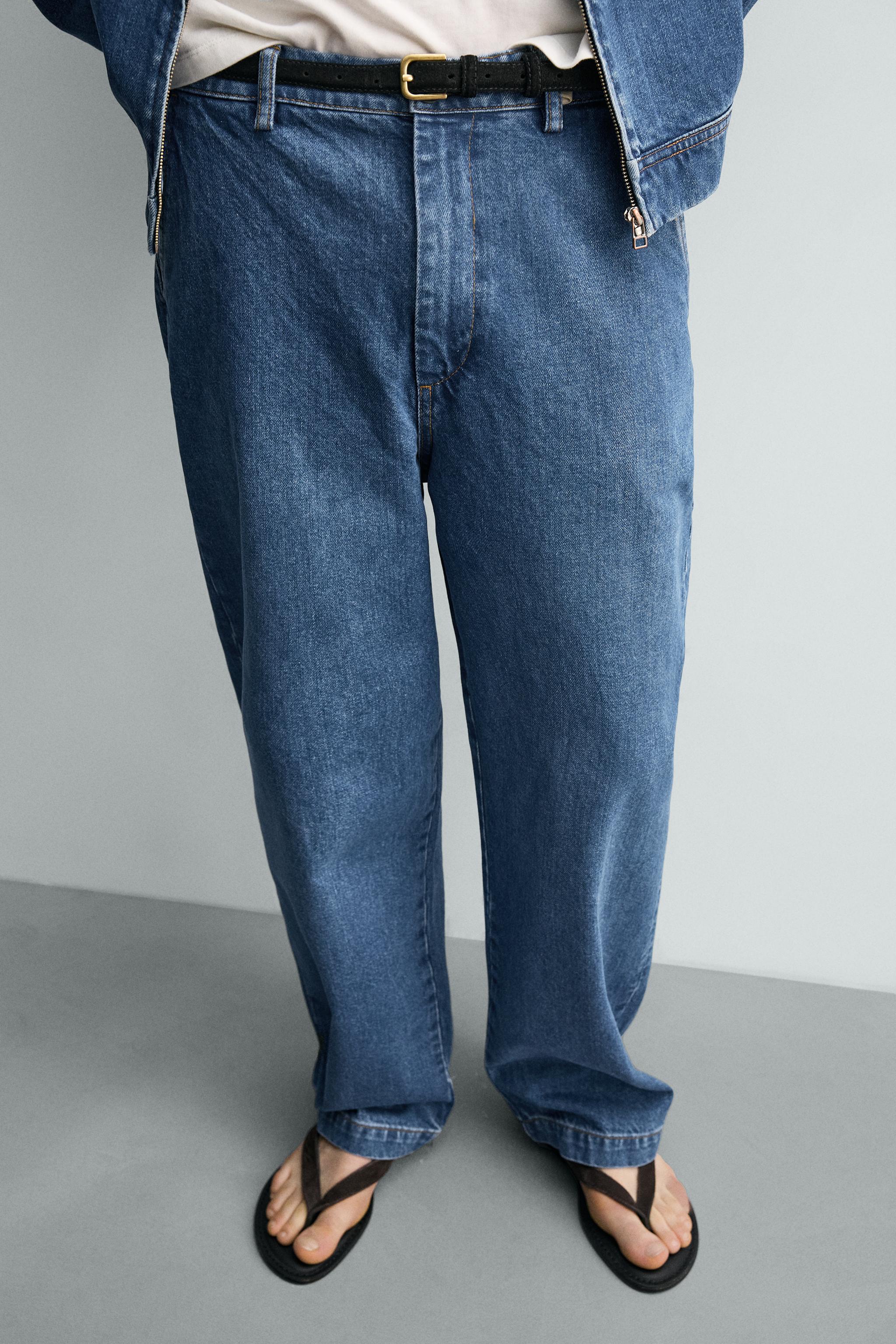 STRAIGHT FIT DENIM CHINO PANTS