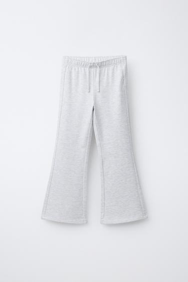 FLARE PLUSH TROUSERS - Grey marl by Zara
