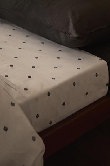 FLORAL PRINT FLAT SHEET - Oyster-white by Zara - Image 6