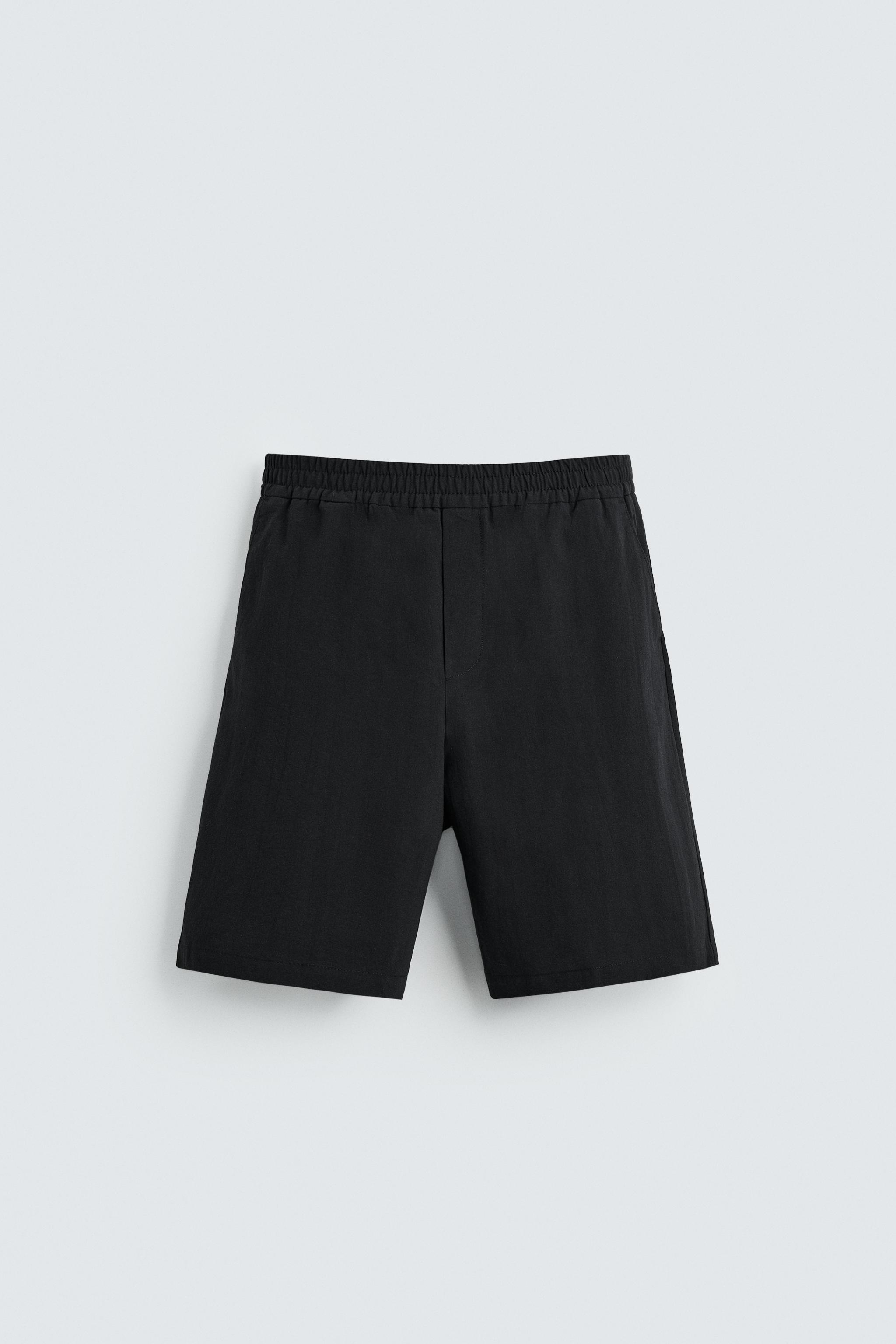 RELAXED FIT COTTON BERMUDA SHORTS - Gray | ZARA Canada