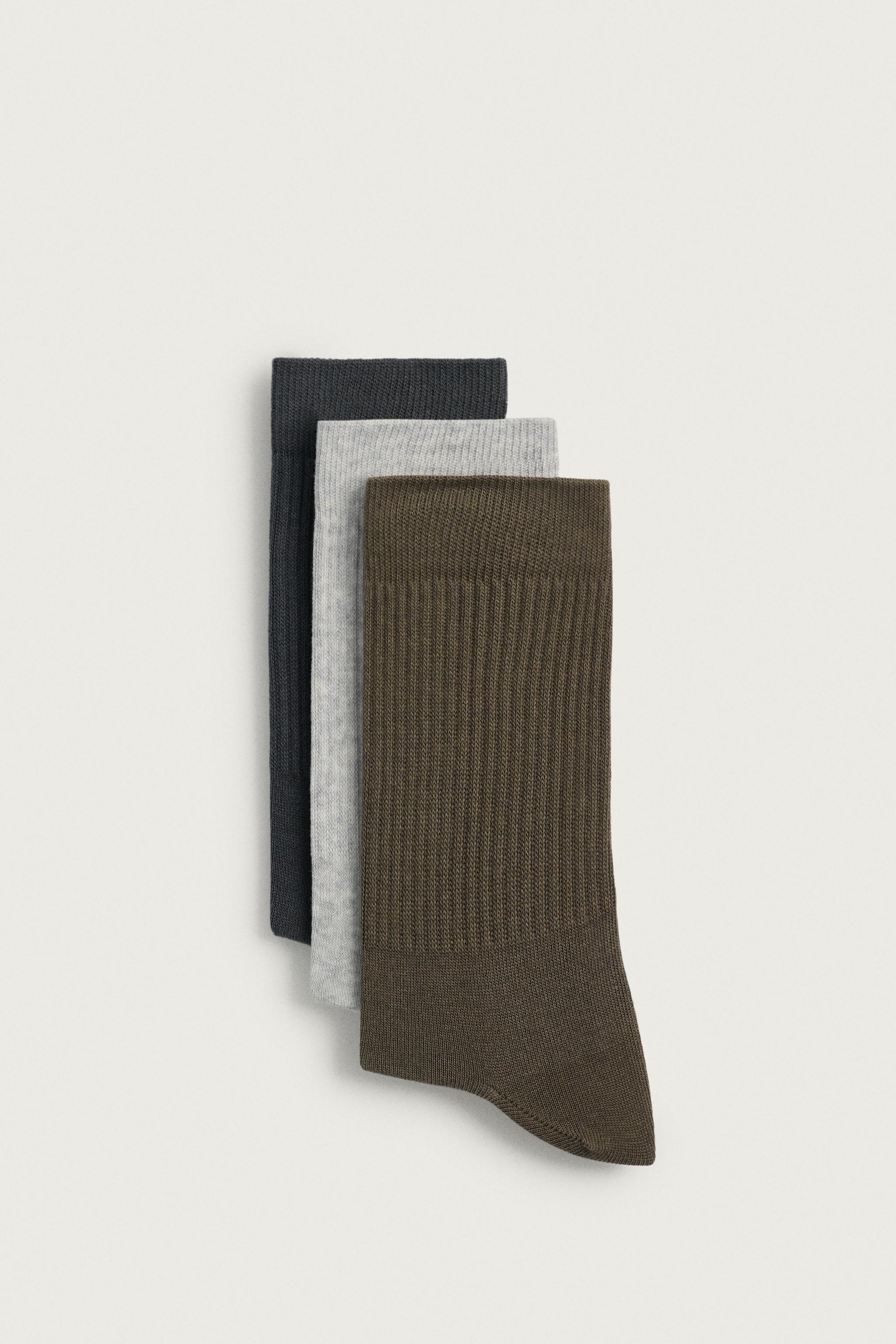 RIBBED SOCKS 3-PACK — various