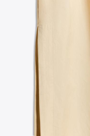 ROBE MIDI EN MATIÈRES VARIÉES - Écru / Beige de Zara - Image 4