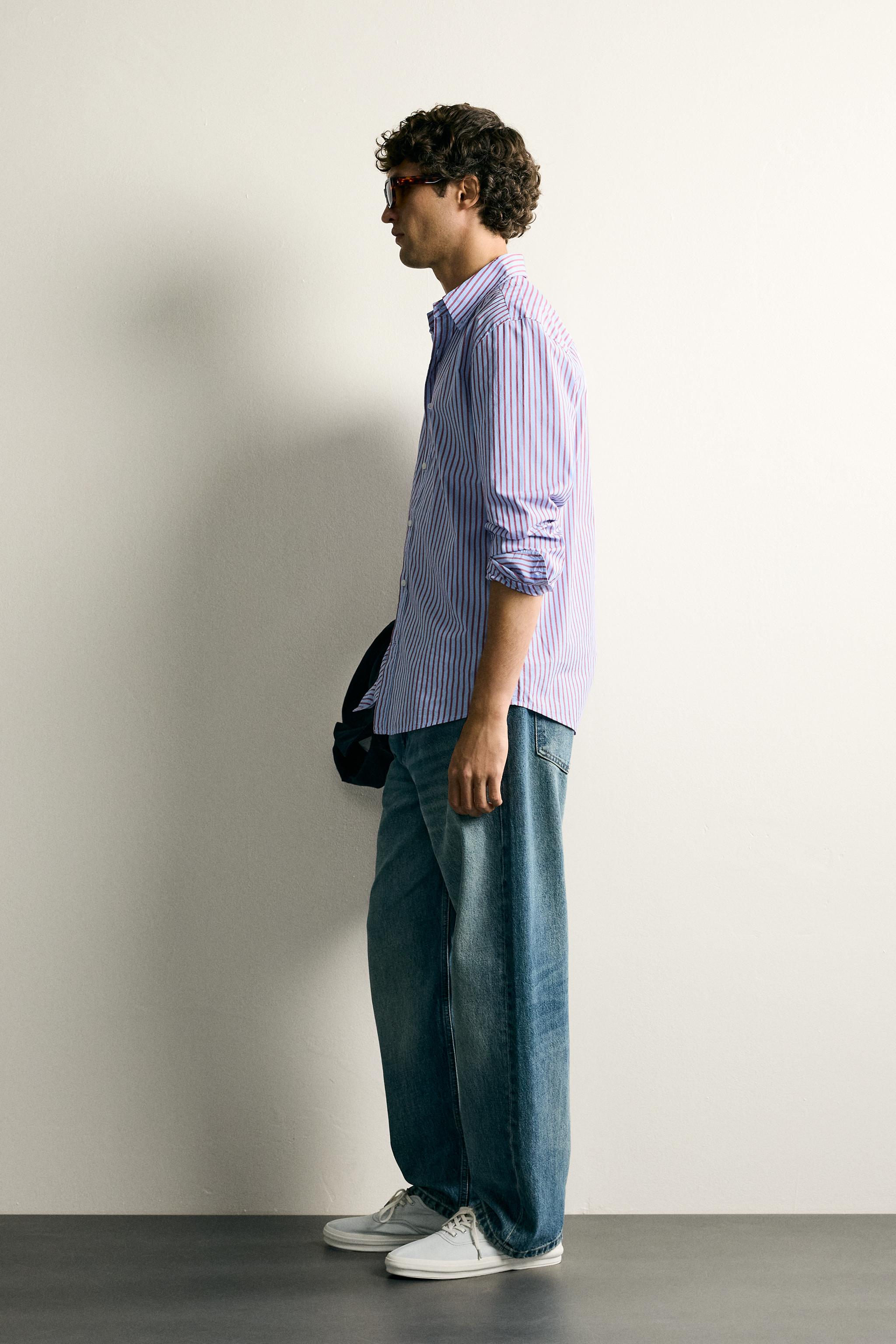 CONTRAST STRIPE REGULAR FIT SHIRT