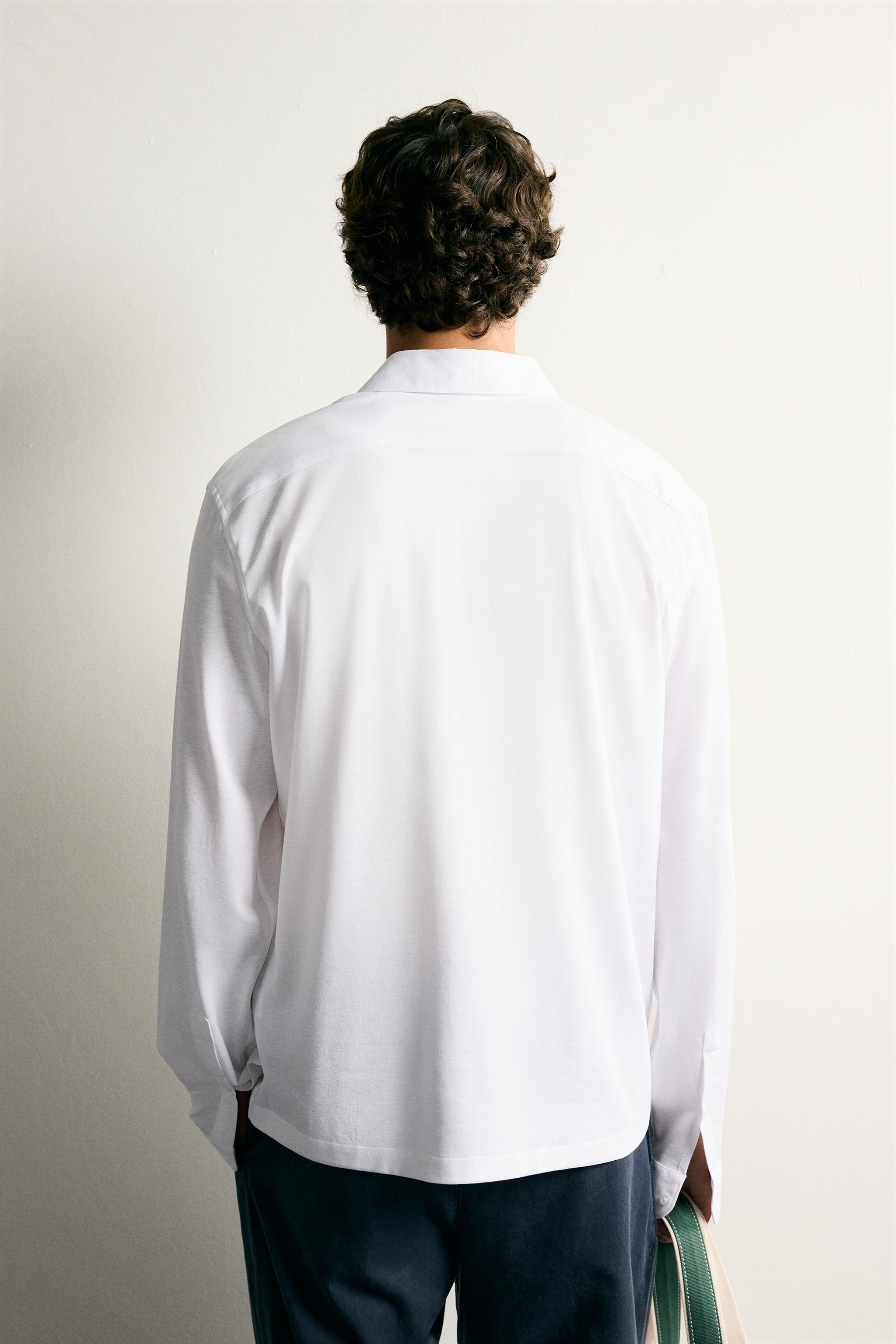 Мужские рубашки Zara SOFT REGULAR FIT POLO SHIRT — фото 3