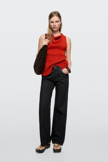 Zara Mid-rise wide-leg jeans - Blue