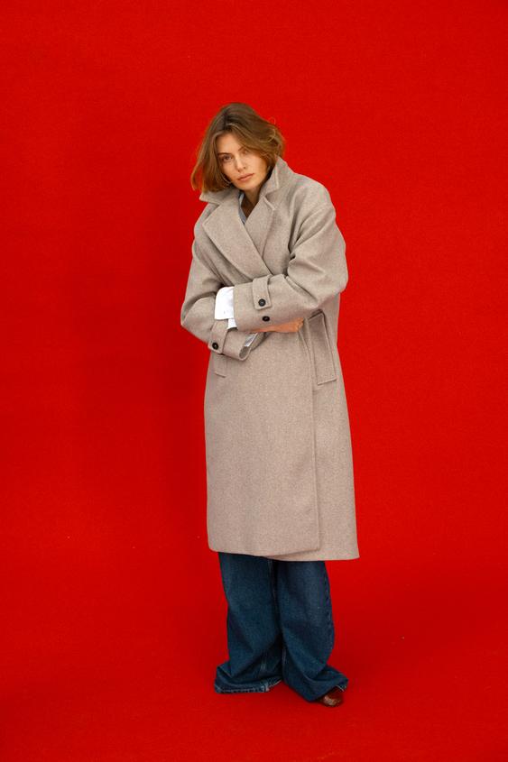 ZARA レディースロングコート（○#100% レザーロングコート ZW 