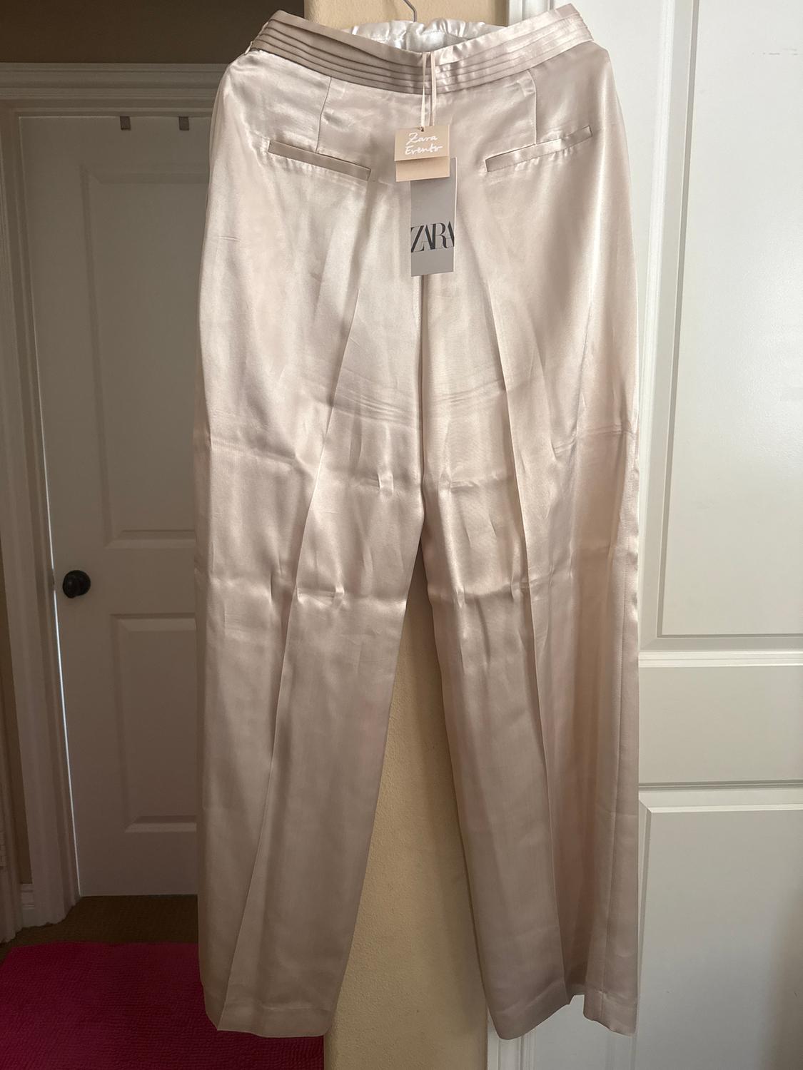 LIMITED EDITION SATIN EFFECT WIDE LEG PANTS - Image 4