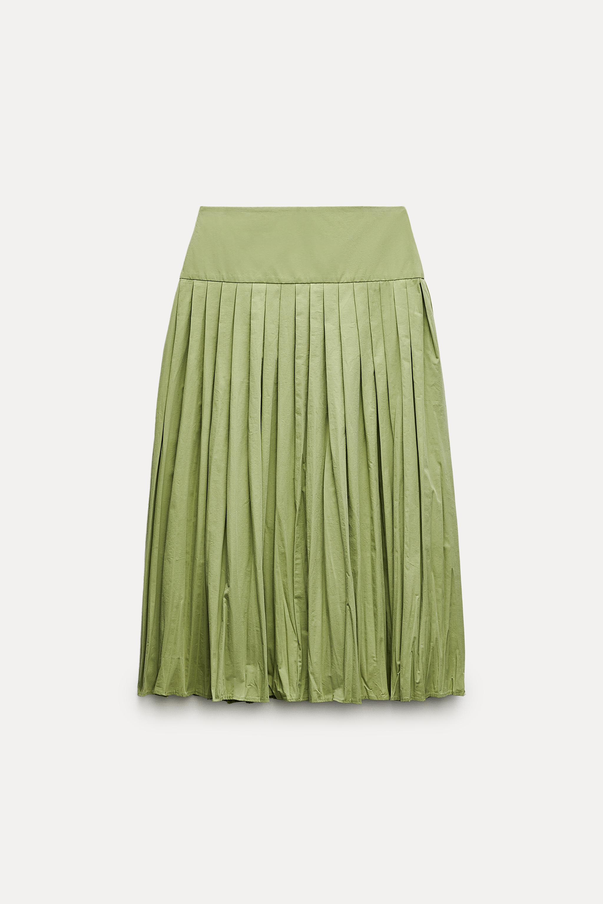 YOKE DETAIL PLEATED SKIRT ZW COLLECTION