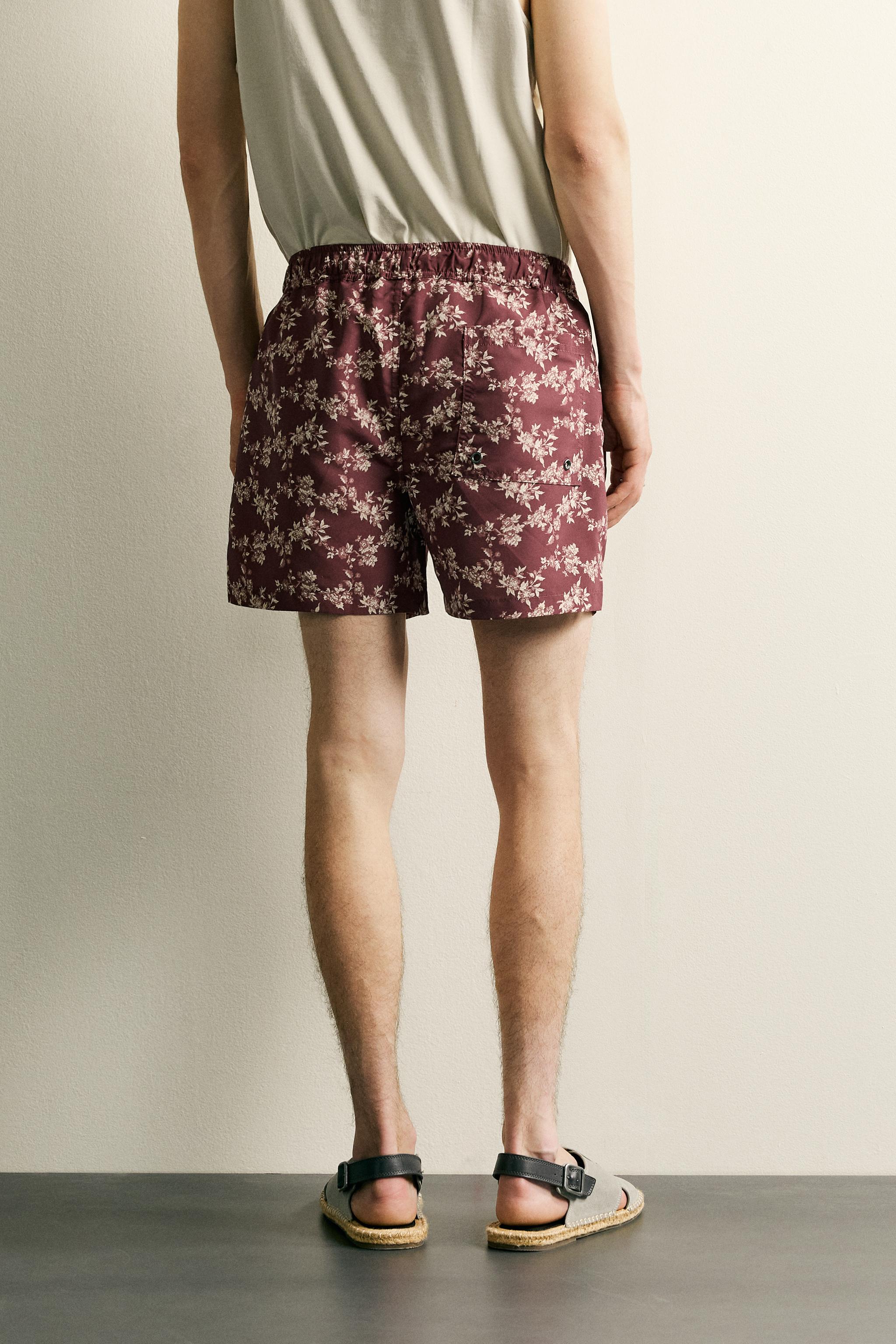 Zara Flwr Prnt Swm Shrt görsel 3
