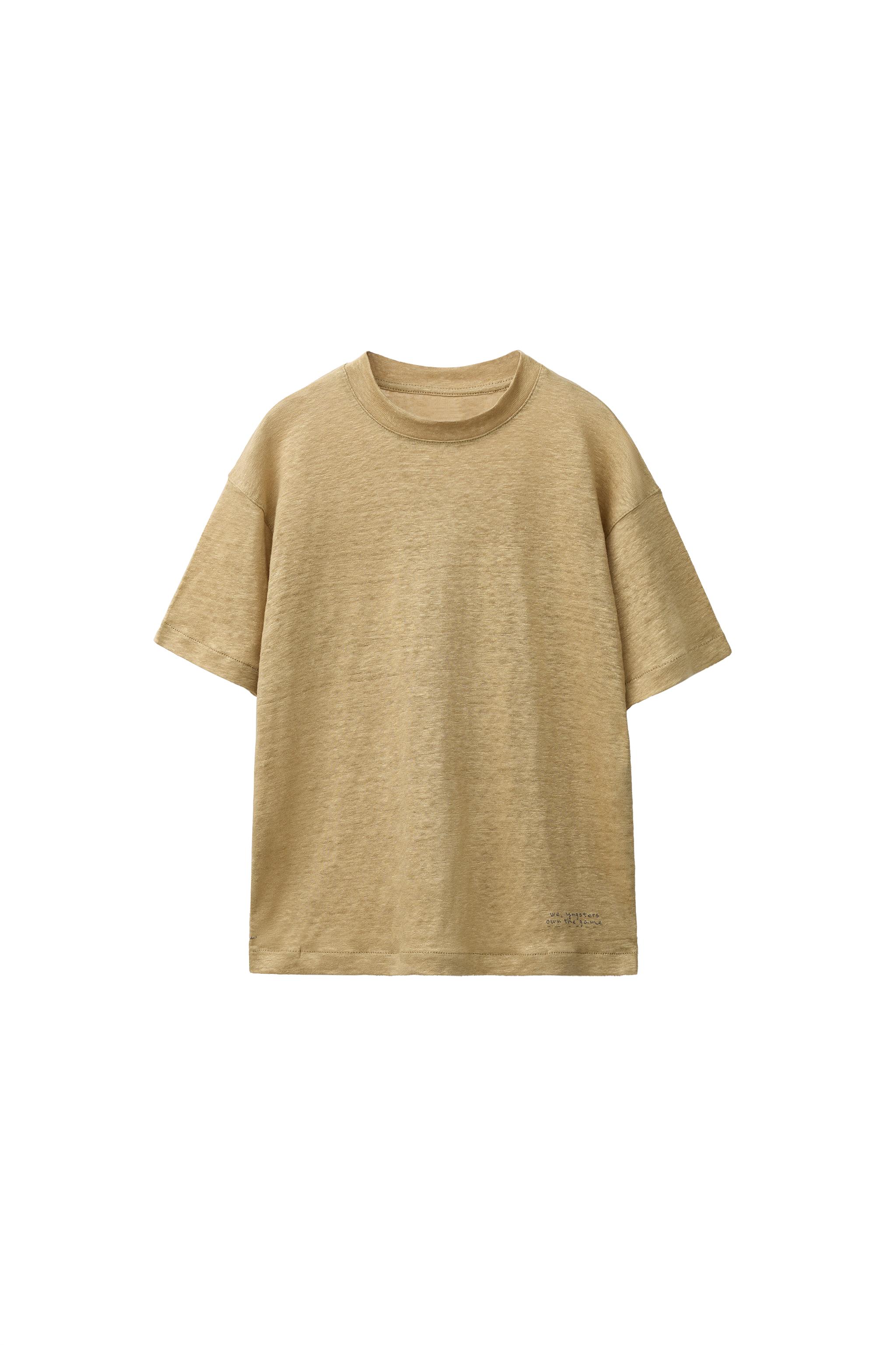 100%リネンTシャツ - ブルー | ZARA Japan / 日本