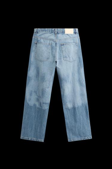 GRADIENT BAGGY FIT JEANS - Mid-blue by Zara