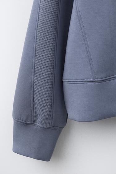 SLOGAN PRINT HOODIE WITH MODAL - Blue by Zara - Image 3