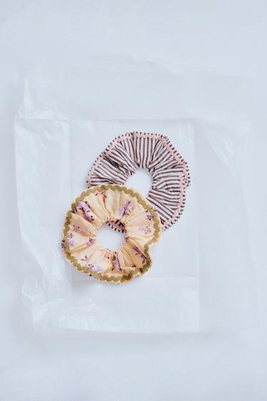 TIMELESZ - PACK DOS COLETEROS RAYAS Y FLORES - Marrón de Zara - Imagen 0