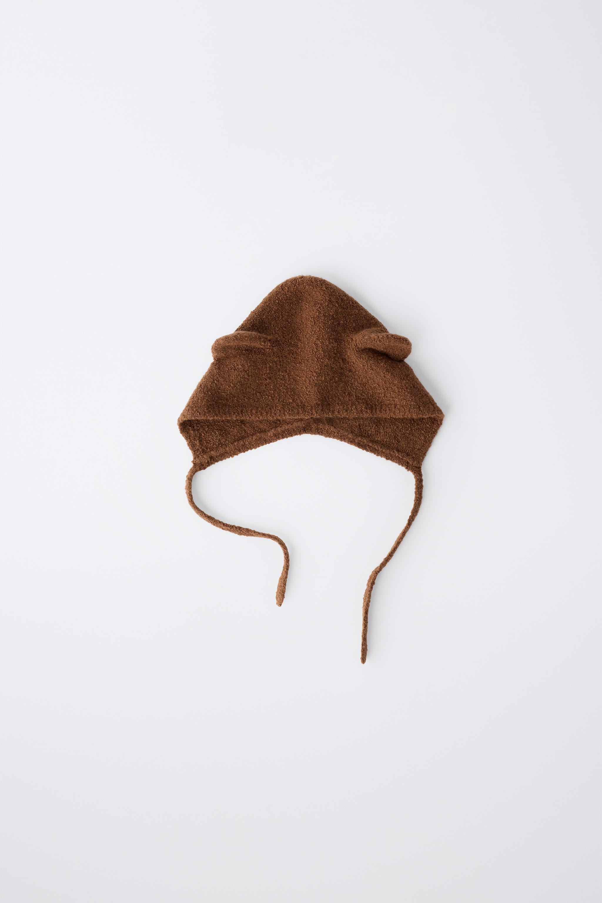 Детские свитеры Zara KNIT BEAR EAR BONNET