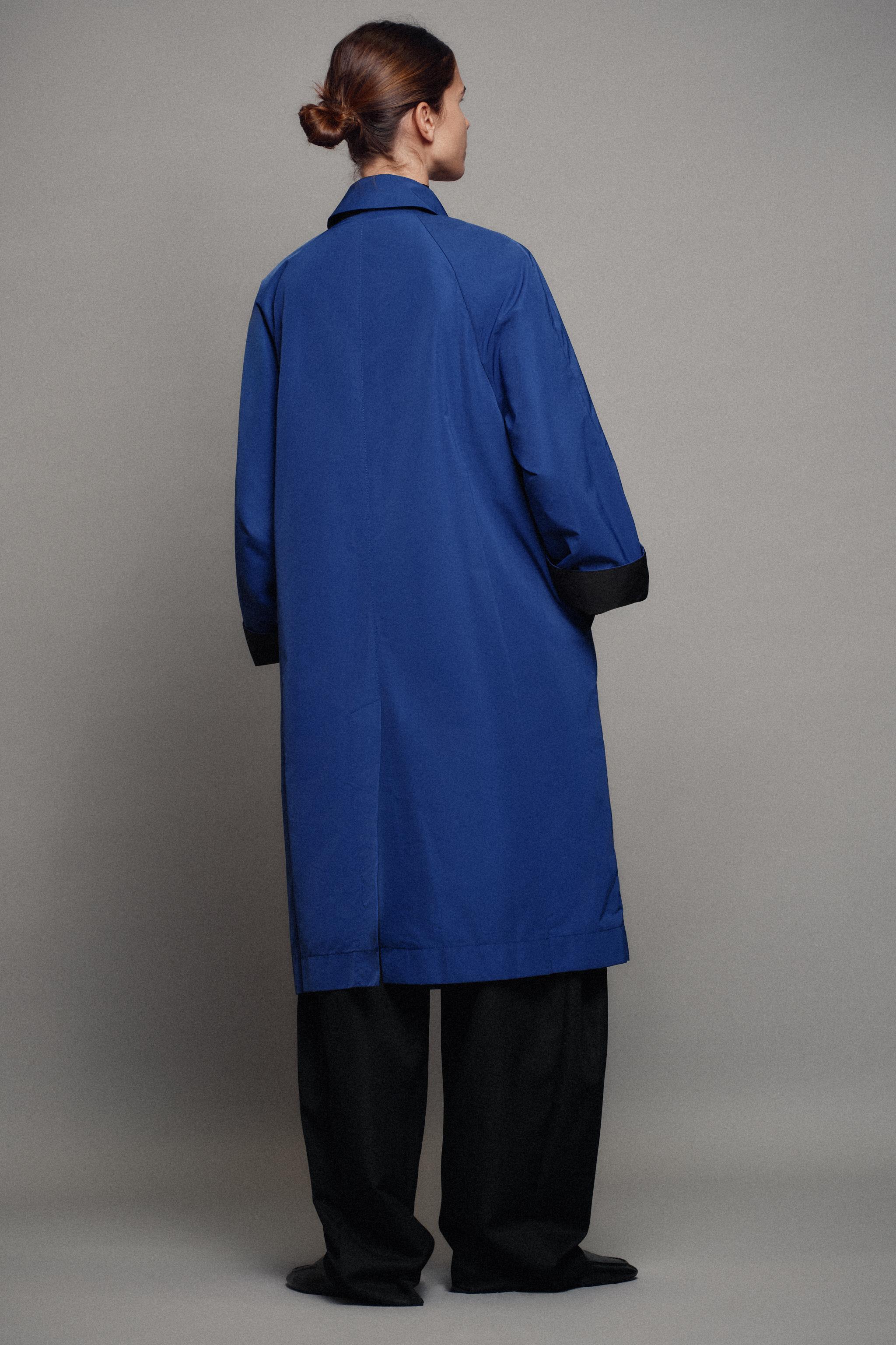 Zara ZW COLLECTION MİDİ TRENÇKOT görsel 5
