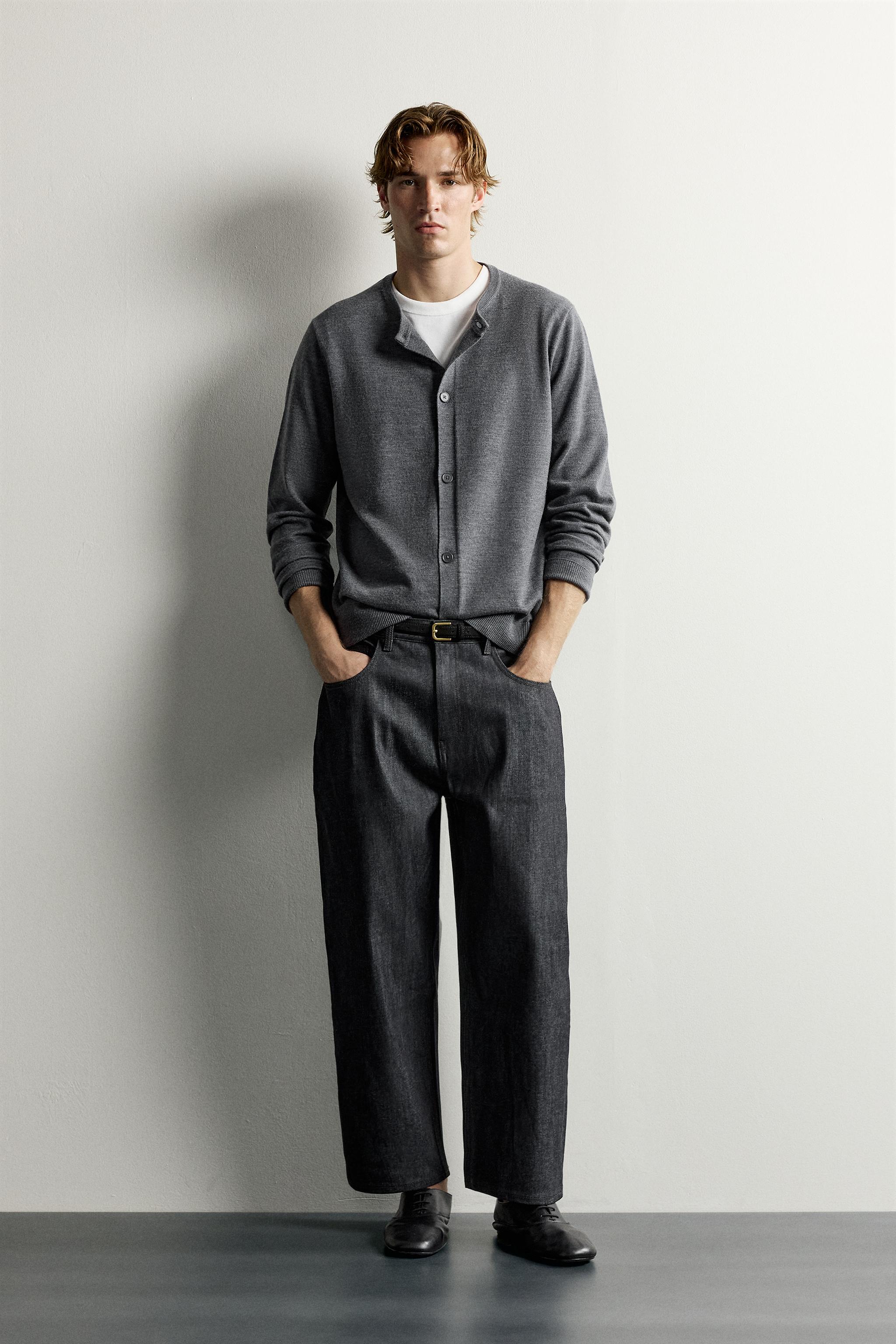 Zara TAPERED FIT GENİŞ PAÇA JEAN