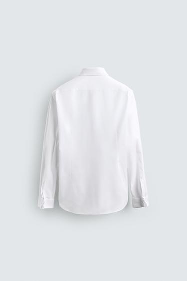 SLIM FIT BARREL CUFF SHIRT - White by Zara - Image 7