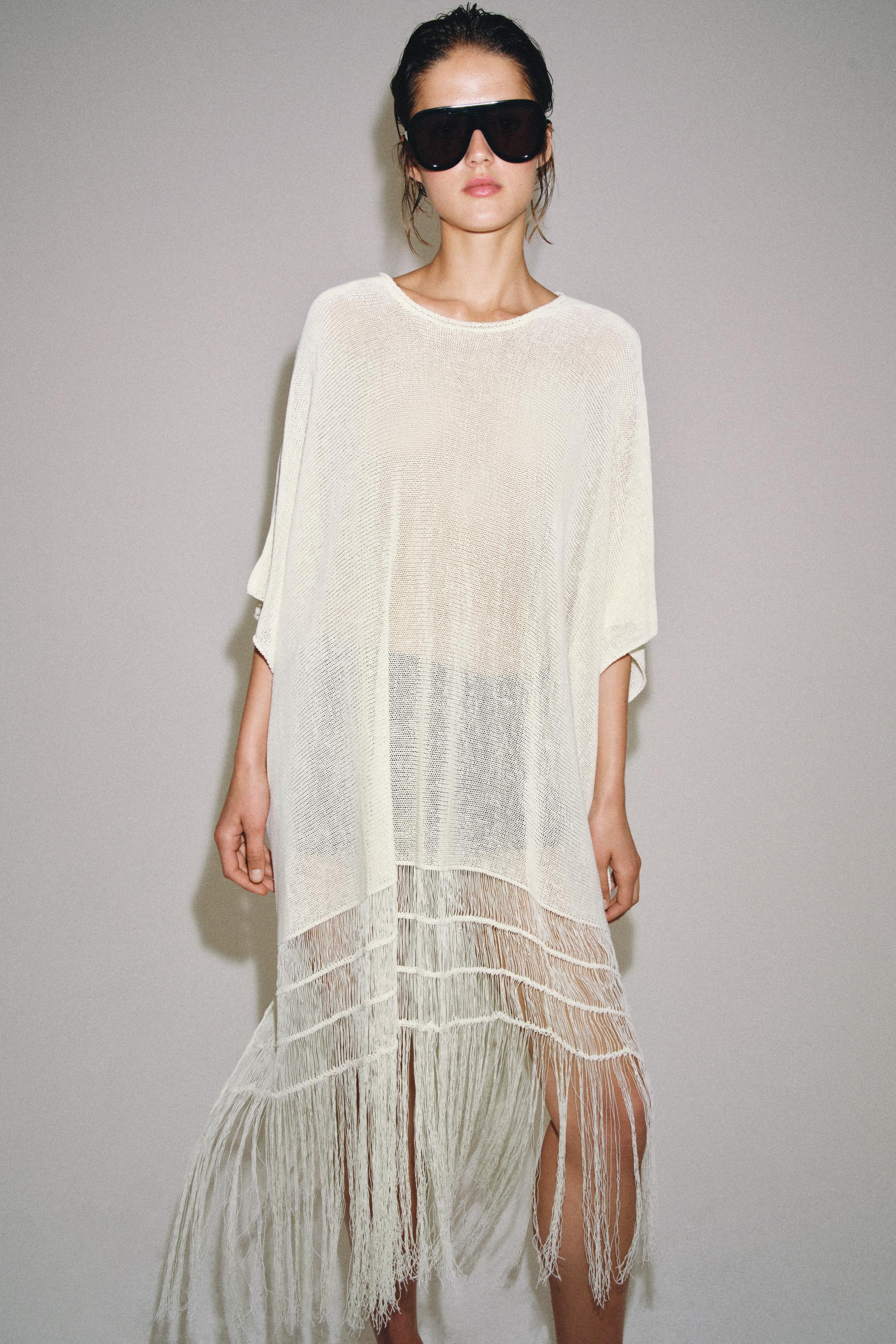 FRINGED KNIT TUNIC