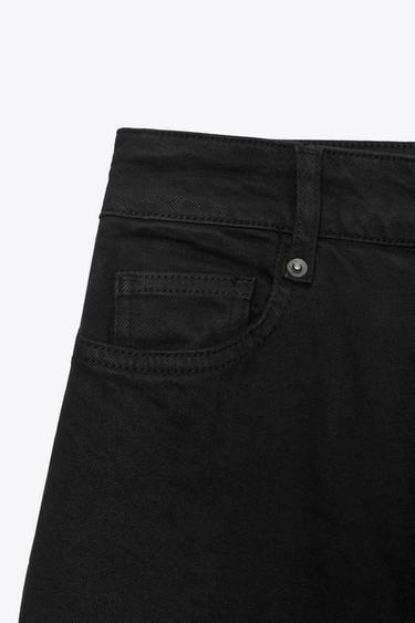 Zara ZW COLLECTION HIGH RISE WIDE LEG JEANS - Black