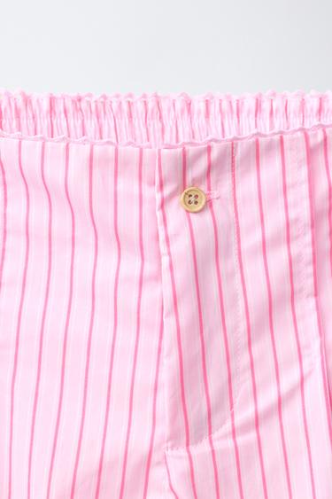 PANTALON À RAYURES SCHIFFLY - Rose de Zara - Image 2