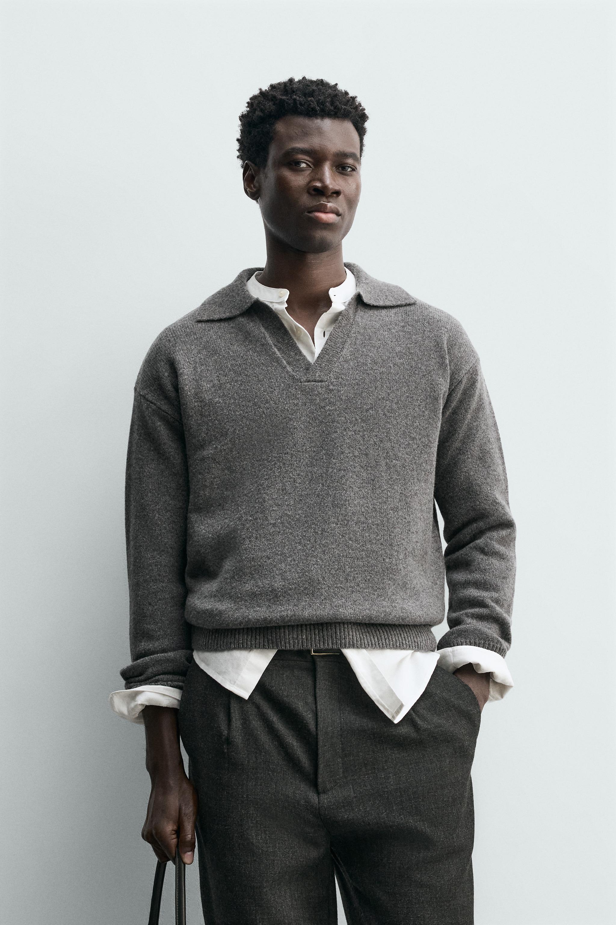 POLO EN MAILLE DE LAINE ET CACHEMIRE