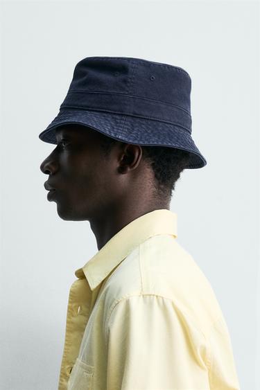 CHAPEAU BOB DÉLAVÉ - Bleu marine de Zara - Image 1