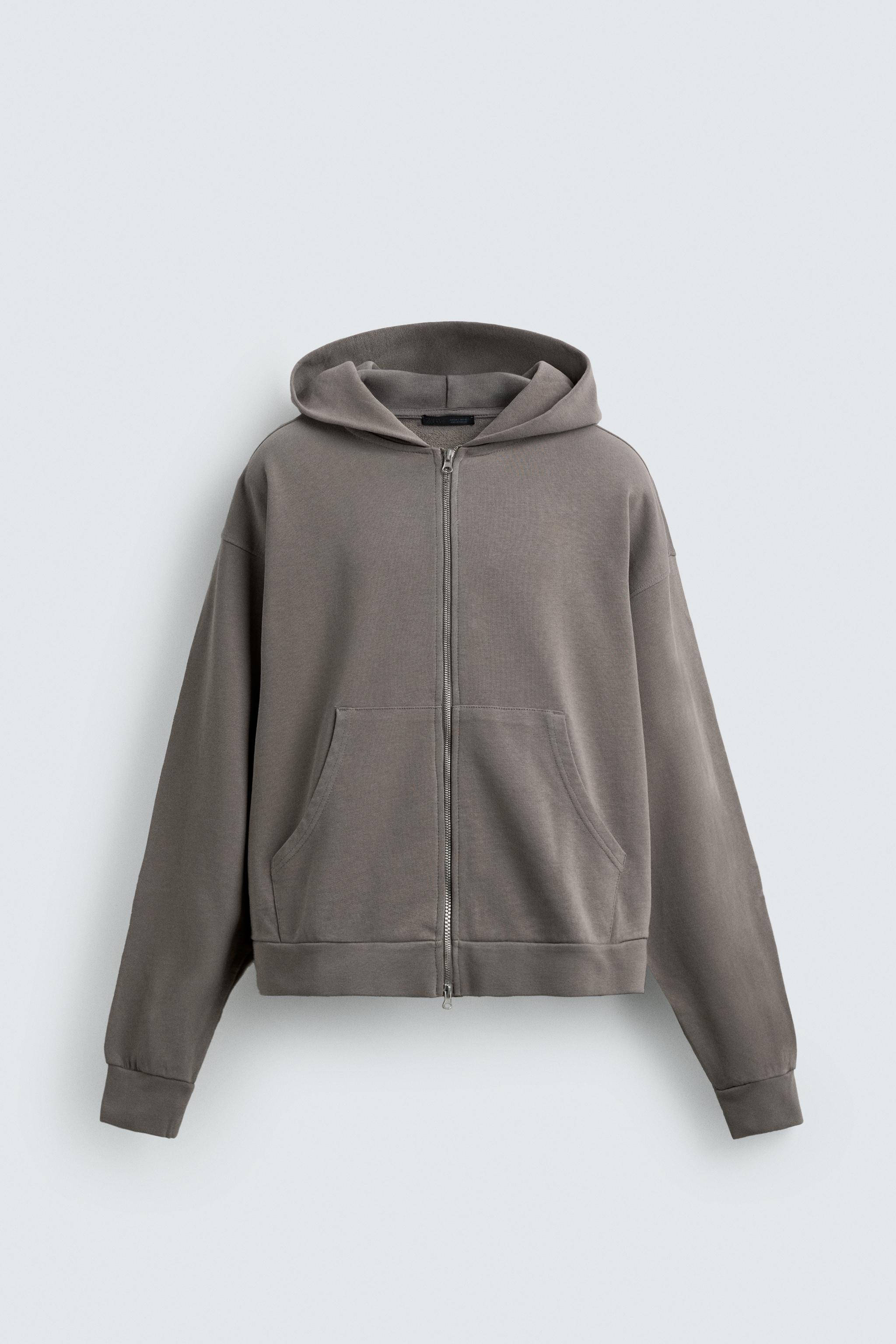ZARAジップパーカーsサイズ ZARA】ウォッシュ加工ジッパー仕様フーディ (ZARA/パーカー・フーディ