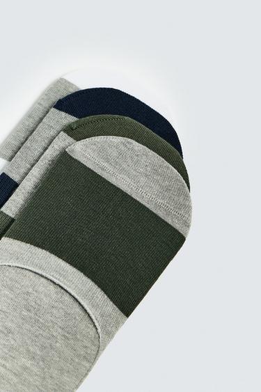 PACK OF 4 STRIPED NO-SHOW SOCKS - various by Zara - Image 1