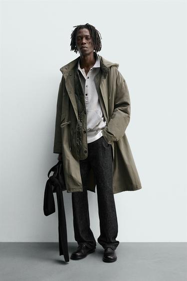 Zara 2-IN-1 EEMALDATAV PARKA - Khaki