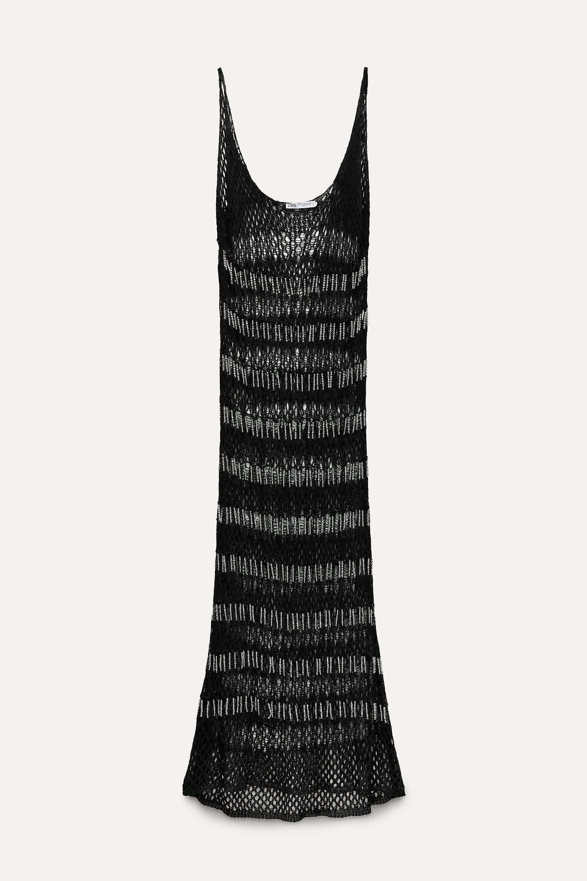 Zara shops embroidered mesh dress