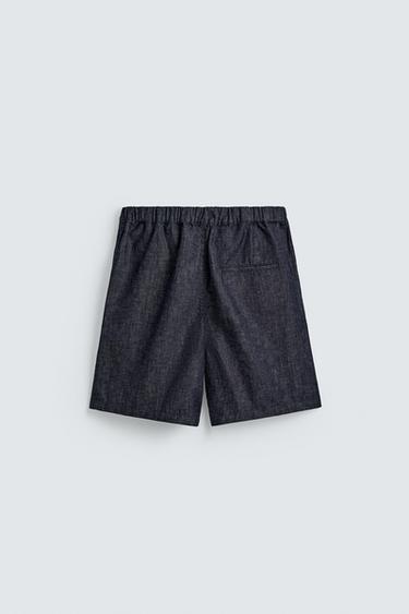 LIGHTWEIGHT DENIM BERMUDA SHORTS - Blue / Indigo by Zara - Image 7