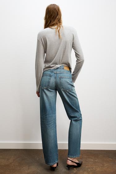 JEANS Z.03 STRAIGHT TIRO ALTO LONG LENGTH - Azul de Zara