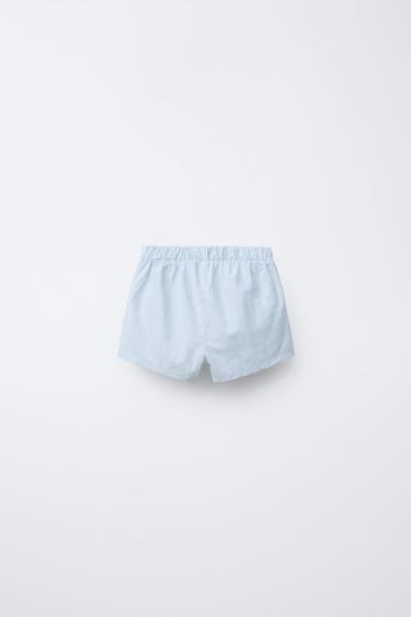 POPELINE BERMUDA - Lichtblauw van Zara