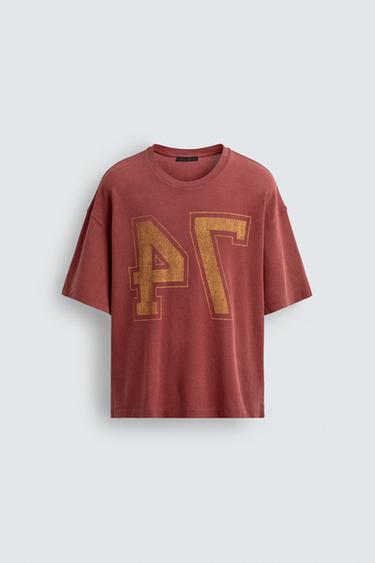 VARSITY OPEN WEAVE T-SHIRT - Red by Zara - Image 7