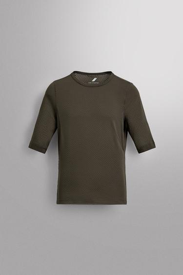 Zara GRAVEL FIRST LAYER T-SHIRT - Brown / Taupe